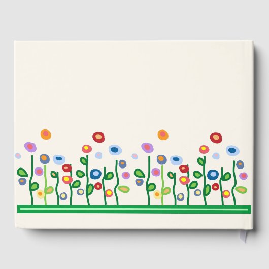 Blumengrenzenherz Hochzeitsbuch Gästebuch (Rückseite)