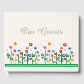 Blumengrenzenherz Hochzeitsbuch Gästebuch (Vorderseite)