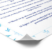 Blumengrenzenposter Matthew 5:1:12 kJV Poster (Ecke)