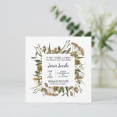 Blumengrenzwertige Babyduscheinladung Einladung (Stehend Vorderseite)