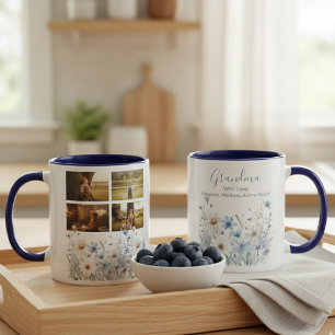 Blumengroßmutter-Fotocollage – Geschenk für Sie Tasse