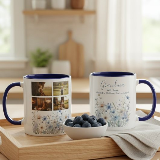 Blumengroßmutter-Fotocollage – Geschenk für Sie Tasse