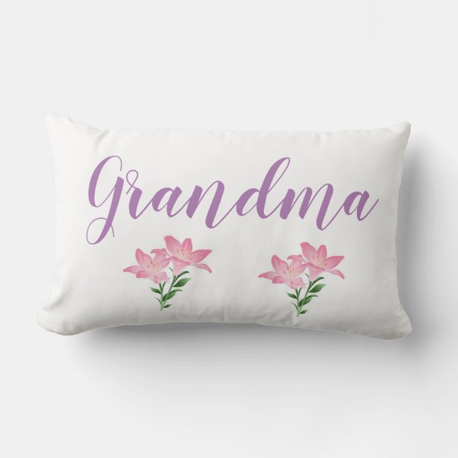 Blumengroßmutter Lendenkissen (Vorderseite)