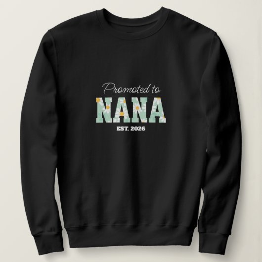 Blumengroßmutter, zur Großmutter befördert Sweatshirt (Design vorne)