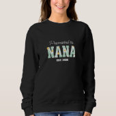 Blumengroßmutter, zur Großmutter befördert Sweatshirt (Vorderseite)