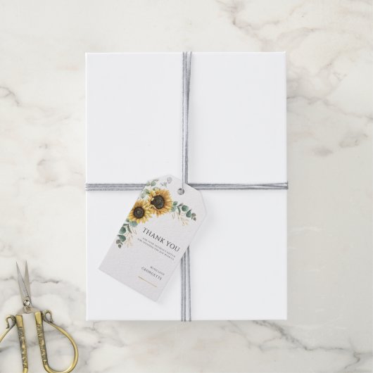 Blumengrün 50. Geburtstag Geschenkanhänger (Mit Garn)