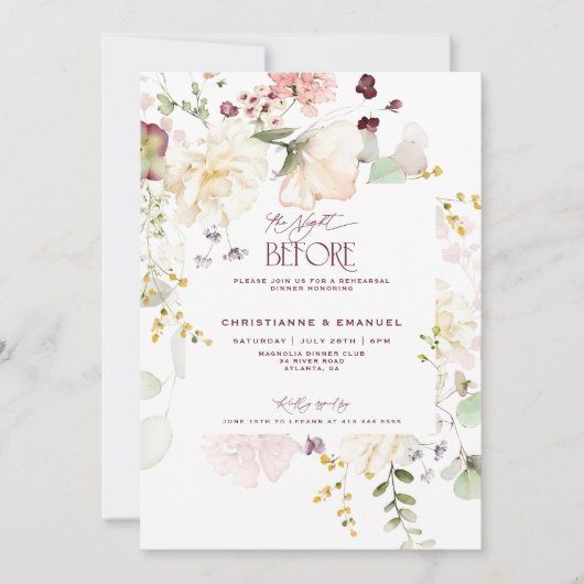Blumengrün Abends vor Probe Einladung (Vorderseite)