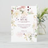 Blumengrün Abends vor Probe Einladung (Stehend Vorderseite)