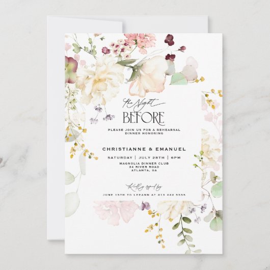 Blumengrün Abends vor Probe Einladung (Vorderseite)