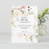 Blumengrün Abends vor Probe Einladung (Stehend Vorderseite)