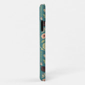 Blumengrün, Aquamarin rosa Tos Gemusterte Blume Case-Mate iPhone Hülle (Hinten/Rechts)