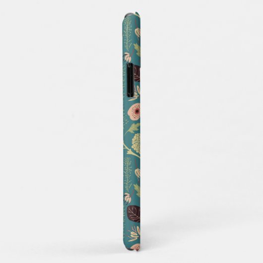 Blumengrün, Aquamarin rosa Tos Gemusterte Blume Case-Mate iPhone Hülle (Hinten/Rechts)