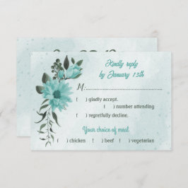 Blumengrün - Auswahl RSVP Karte