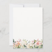 Blumengrün Baby Dusche Bingo Game Einladung (Rückseite)