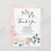 Blumengrün Babydusche Danke Karte (Vorne/Hinten)