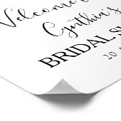 Blumengrün - Begrüßungszeichen des hellblauen Brau Poster (Ecke)