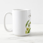 Blumengrün Beruflich Trendy Minimalistisch Kaffeetasse (Links)