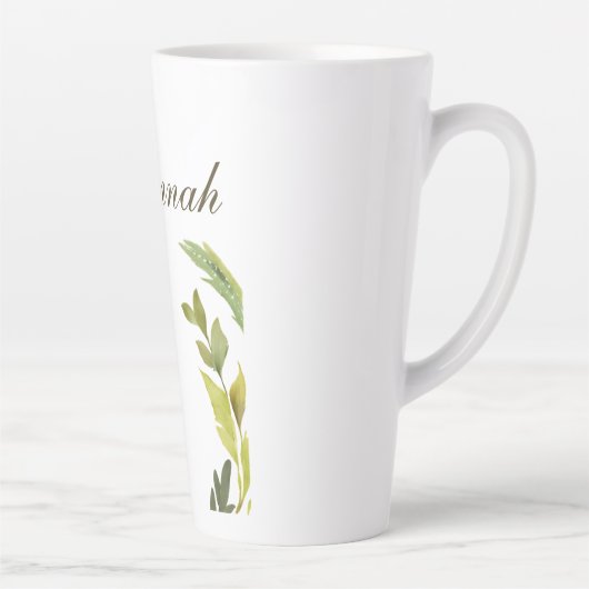 Blumengrün Beruflich Trendy Minimalistisch Milchtasse (Rechts)