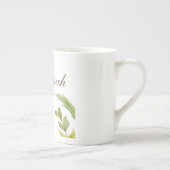 Blumengrün Beruflich Trendy Minimalistisch Porzellantasse (Rechts)