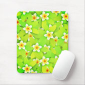 Blumengrün Blätter Gelbe Blumen Muster-61717 Mousepad (Mit Mouse)