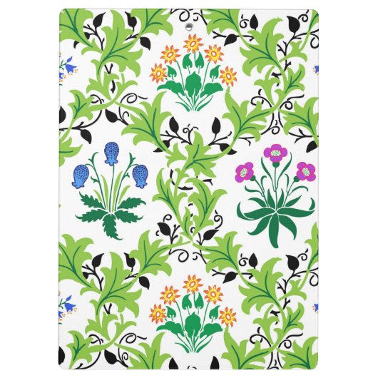 Blumengrün-Blätter Muster-15232 Klemmbrett (Rückseite)