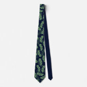 Blumengrün Blätter Muster Necktie Krawatte (Vorderseite)