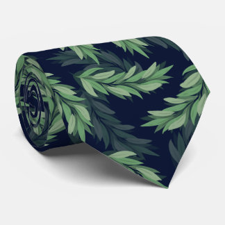 Blumengrün Blätter Muster Necktie Krawatte