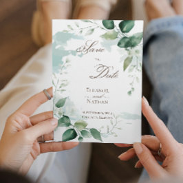 Blumengrün Blätter Sommer Save the Date Einladung