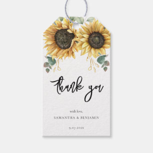Blumengrün, Blumenschrift Hochzeit Vielen Dank Geschenkanhänger
