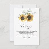 Blumengrün Blütendusche Baby Dankeskarte (Vorderseite)