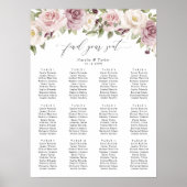 Blumengrün, Blütengrün, Hochzeitsskalender Poster (Vorne)