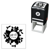 Blumengrün, Blütenornament, Rundverkleidung Permastempel (Beispiel)