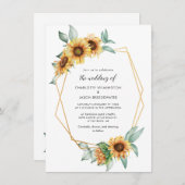 Blumengrün Botanische Hochzeit Einladung (Vorne/Hinten)