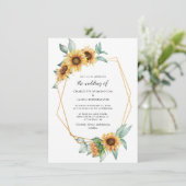 Blumengrün Botanische Hochzeit Einladung (Stehend Vorderseite)