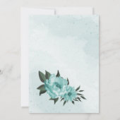 Blumengrün botanische Sitzplakette Einladung (Rückseite)