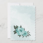 Blumengrün botanischer Geburtstag Einladung (Rückseite)