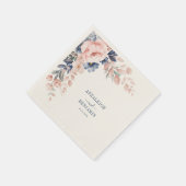 Blumengrün Botanisches Hochzeitspapier Serviette (Ecke)