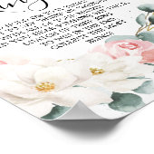 Blumengrün Brautparty Ring Game Poster (Ecke)