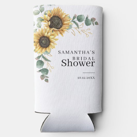 Blumengrün Brautparty Selters Dosenkühler (Rückseite)