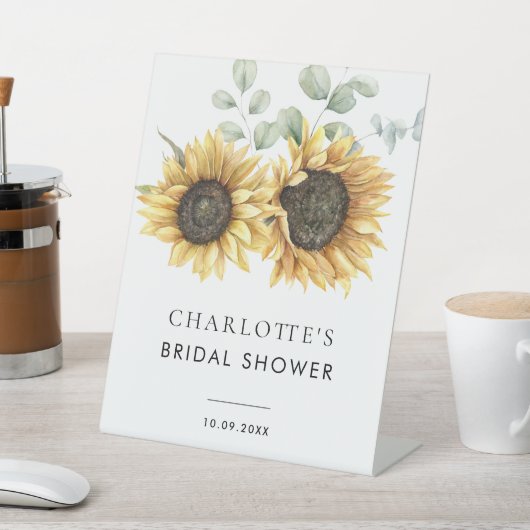 Blumengrün Brautparty Sockelschild (In SItu)