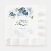 Blumengrün-Brautparty von Dusty Blue Serviette (Vorderseite)