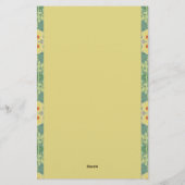 Blumengrün Briefpapier (Rückseite)