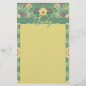 Blumengrün Briefpapier (Vorderseite)