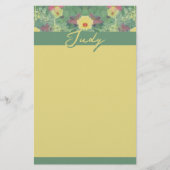 Blumengrün Briefpapier (Vorderseite)