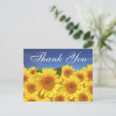 Blumengrün danken Ihnen Postkarte (Stehend Vorderseite)