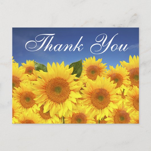 Blumengrün danken Ihnen Postkarte (Vorderseite)