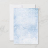 Blumengrün Dusty Blue Wedding RSVP Karte (Rückseite)