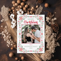 Blumengrün Elegant Ein Foto Weihnachten