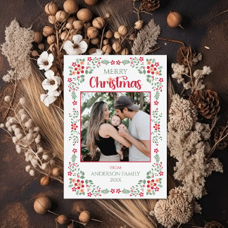 Blumengrün Elegant Ein Foto Weihnachten