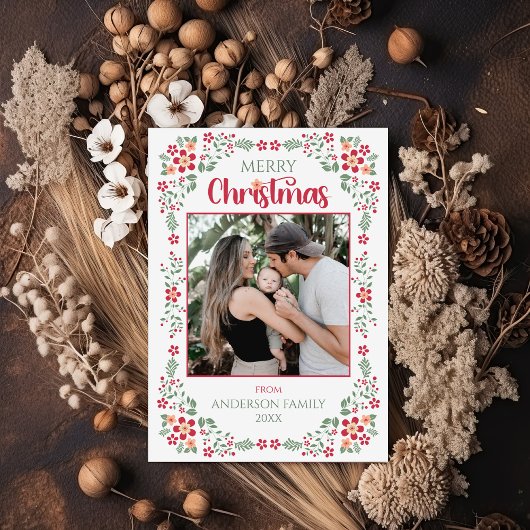 Blumengrün Elegant Ein Foto Weihnachten